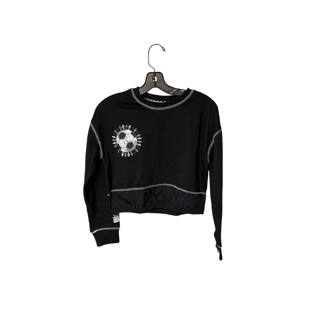 Umbro black beauty graphic soccer sweatshirt elastic waist youth girl's medium